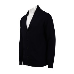 CAR036 custom-made black open chest V-neck jacket 2/32s100 cotton 420G cold coat garment factory CAR036 custom-made black open chest V-neck jacket 2/32s100 cotton 420G cold coat garment factory